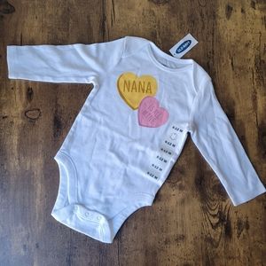 NEW Nana Is All Mine Valentines Onesie 6-12 Months